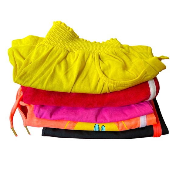 5 Pairs of Booty Shorts Sexy Cute Bundle Stretchy Bright Colors EUC - Picture 12 of 12